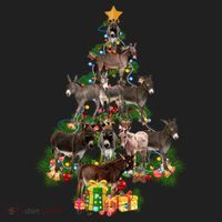 Funny Donkey Merry Christmas Tree Donkey Lover Farm Xmas Great Gift Hat thumb 2