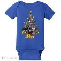 Funny Donkey Merry Christmas Tree Donkey Lover Farm Xmas Great Gift Baby Bodysuit thumb 0