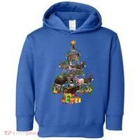 Funny Donkey Merry Christmas Tree Donkey Lover Farm Xmas Great Gift Toddler Hoodie thumb 0