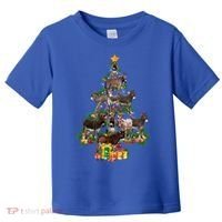 Funny Donkey Merry Christmas Tree Donkey Lover Farm Xmas Great Gift Toddler T-Shirt thumb 0