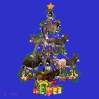 Funny Donkey Merry Christmas Tree Donkey Lover Farm Xmas Great Gift Women's T-Shirt thumb 6