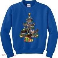Funny Donkey Merry Christmas Tree Donkey Lover Farm Xmas Great Gift Kids Sweatshirt thumb 0