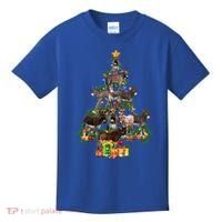 Funny Donkey Merry Christmas Tree Donkey Lover Farm Xmas Great Gift Kids T-Shirt thumb 0