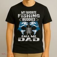 Father's Day My Favorite Fishing Buddies Call Me Dad Gift Fishing Dad T-Shirt thumb 3