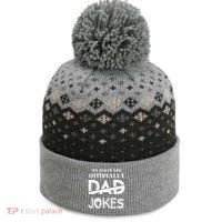 Fathers Day My Jokes Are Officially Dad Jokes Wife Daughter The Baniff Cuffed Pom Beanie thumb 0