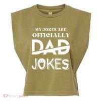Fathers Day My Jokes Are Officially Dad Jokes Wife Daughter Garment-Dyed Women's Muscle Tee thumb 0