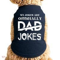 Fathers Day My Jokes Are Officially Dad Jokes Wife Daughter Doggie Tank thumb 0