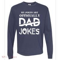 Fathers Day My Jokes Are Officially Dad Jokes Wife Daughter Comfort Colors Heavyweight Long Sleeve T-Shirt thumb 0