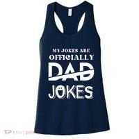 Fathers Day My Jokes Are Officially Dad Jokes Wife Daughter Women's Tank Top thumb 0