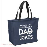 Fathers Day My Jokes Are Officially Dad Jokes Wife Daughter Tote Bag thumb 2
