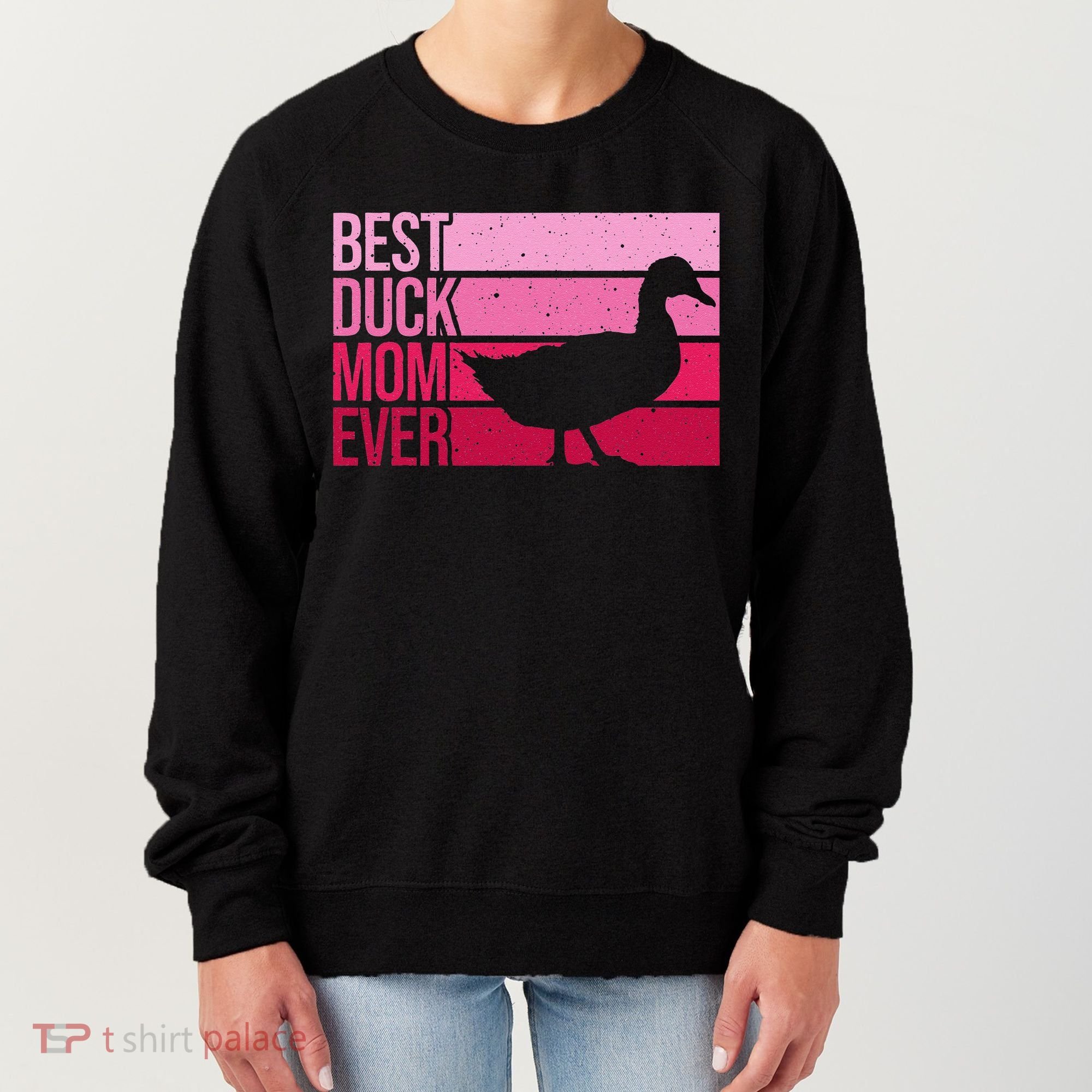 Funny Duck Mom Art For Womens Mother's Day Duck Lovers Women's Sweatshirt