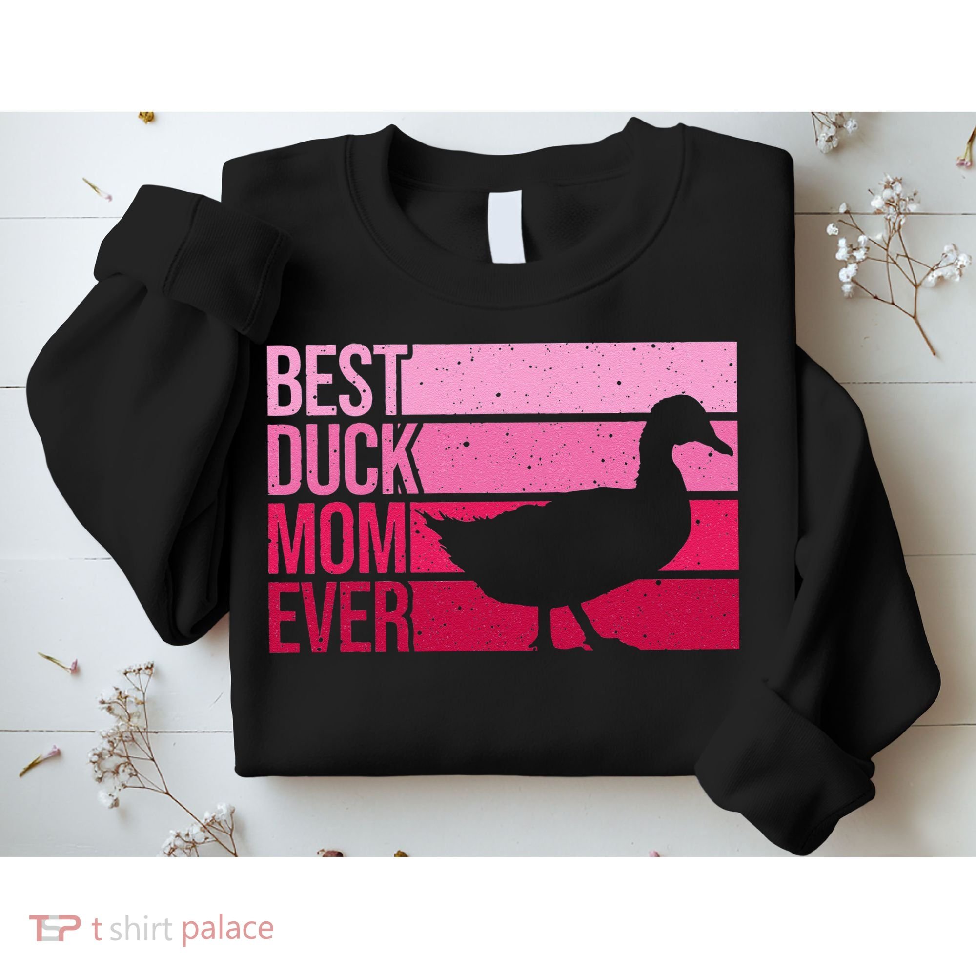 Funny Duck Mom Art For Womens Mother's Day Duck Lovers Sweatshirt