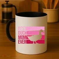 Funny Duck Mom Art For Womens Mother's Day Duck Lovers Coffee Mug thumb 4