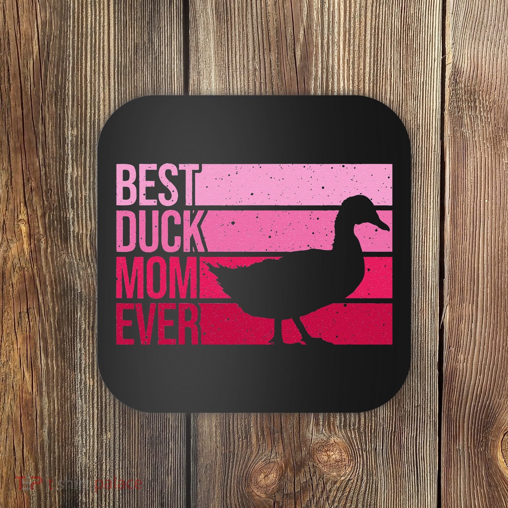 Funny Duck Mom Art For Womens Mother's Day Duck Lovers Coaster