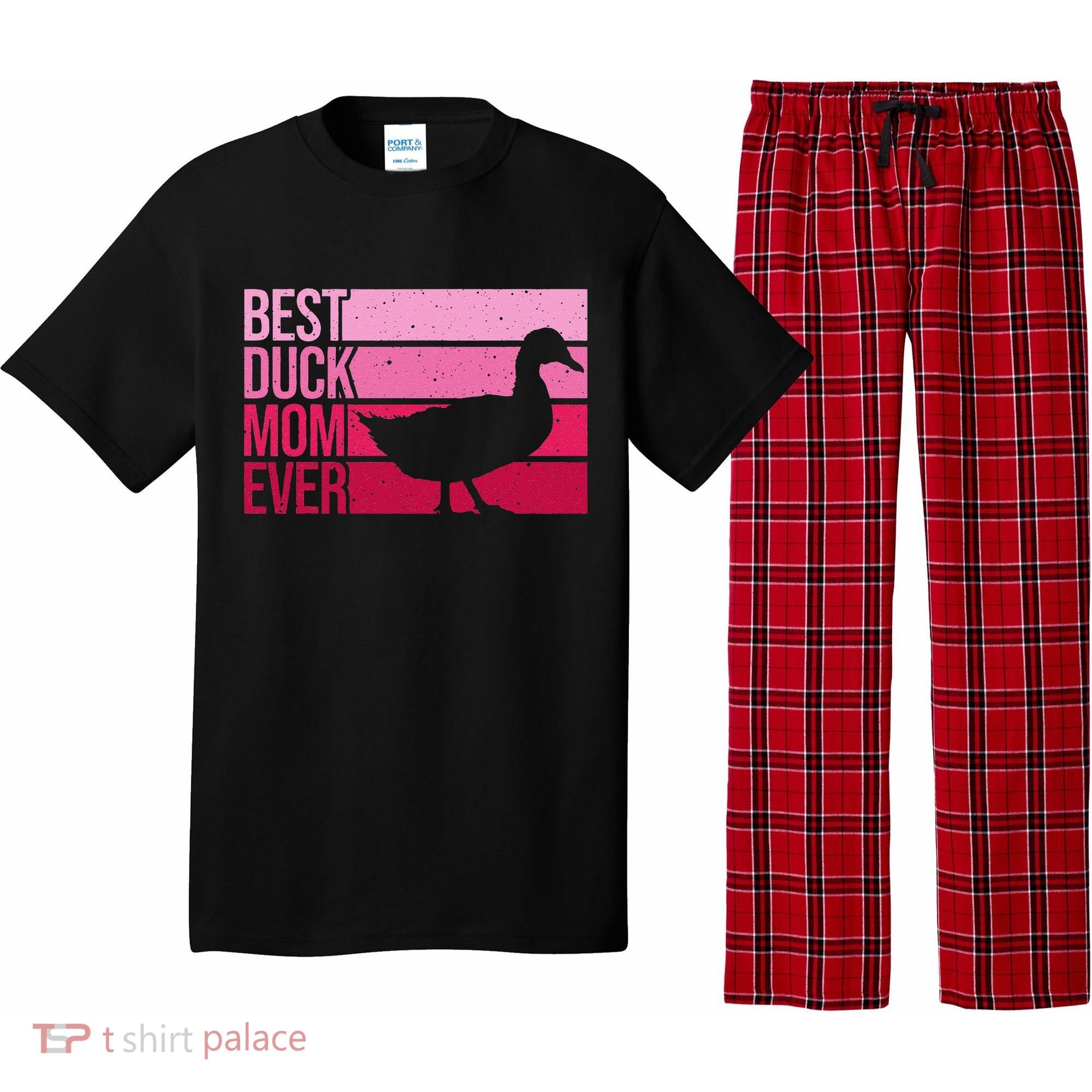 Funny Duck Mom Art For Womens Mother's Day Duck Lovers Pajama Set