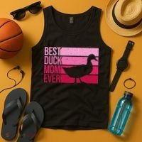 Funny Duck Mom Art For Womens Mother's Day Duck Lovers Tank Top thumb 4
