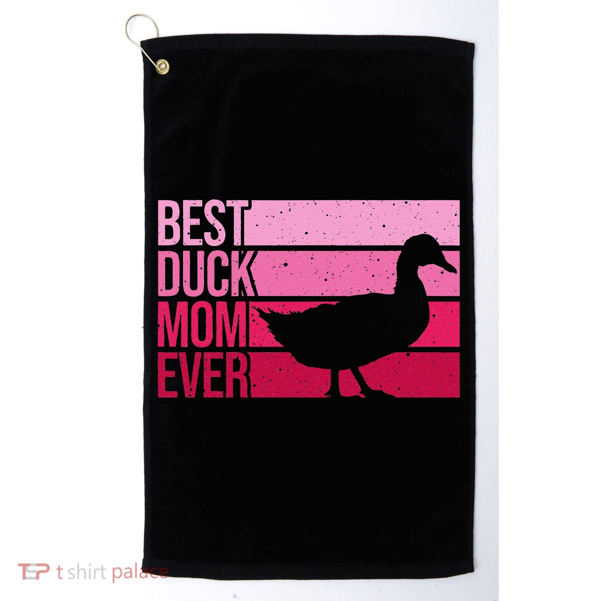 Funny Duck Mom Art For Womens Mother's Day Duck Lovers Golf Towel