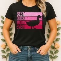 Funny Duck Mom Art For Womens Mother's Day Duck Lovers Women's T-Shirt thumb 2