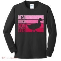 Funny Duck Mom Art For Womens Mother's Day Duck Lovers Kids Long Sleeve Shirt thumb 0