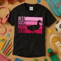 Funny Duck Mom Art For Womens Mother's Day Duck Lovers Kids T-Shirt thumb 3