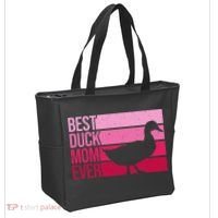 Funny Duck Mom Art For Womens Mother's Day Duck Lovers Tote Bag thumb 2