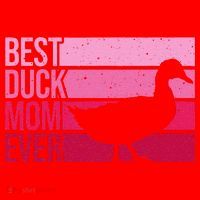 Funny Duck Mom Art For Womens Mother's Day Duck Lovers Santa Hat thumb 1