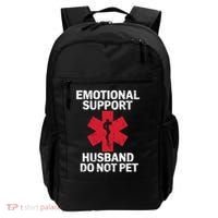 Funny Do Not Pet Emotional Support Husband Backpack thumb 0