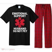 Funny Do Not Pet Emotional Support Husband Pajama Set thumb 0