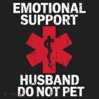 Funny Do Not Pet Emotional Support Husband Hat thumb 2