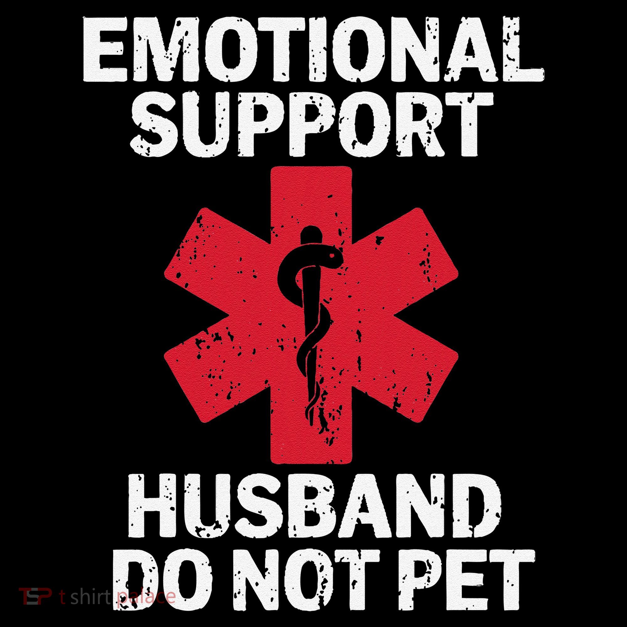 Funny Do Not Pet Emotional Support Husband Tank Top