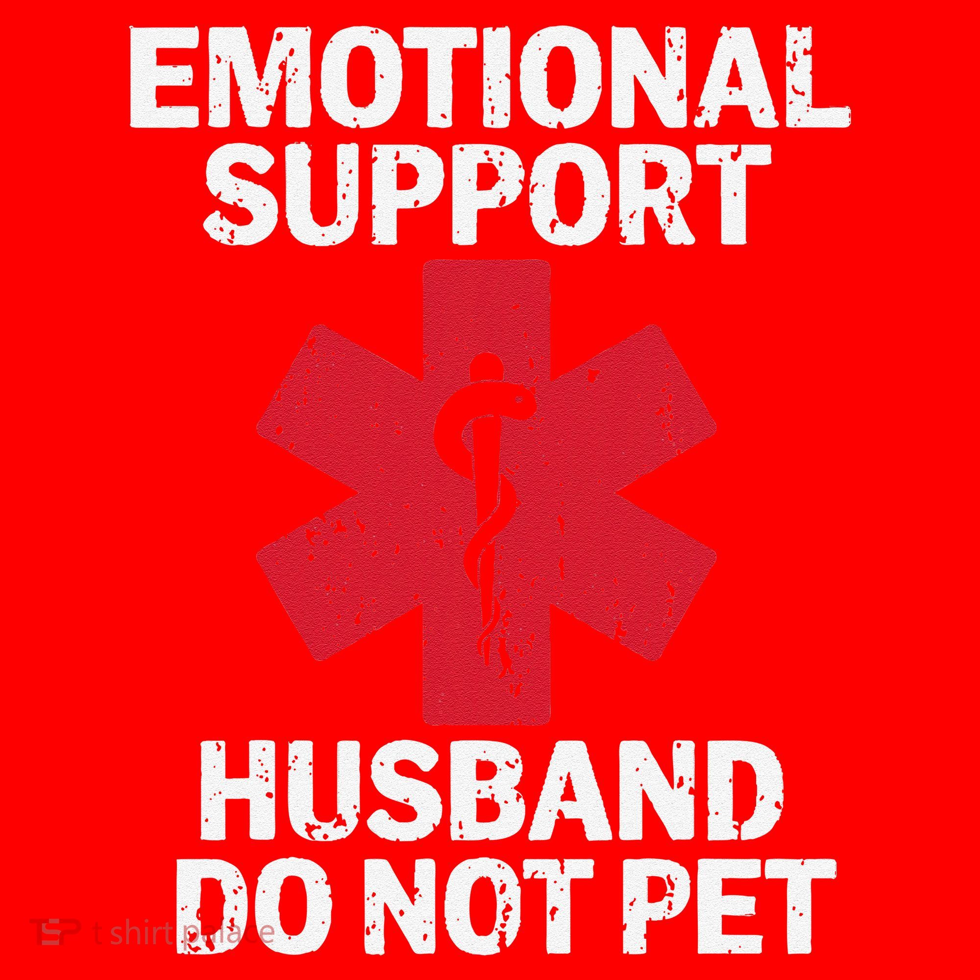 Funny Do Not Pet Emotional Support Husband Santa Hat