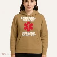 Funny Do Not Pet Emotional Support Husband Hoodie thumb 5