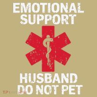 Funny Do Not Pet Emotional Support Husband Hoodie thumb 7