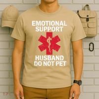 Funny Do Not Pet Emotional Support Husband T-Shirt thumb 6