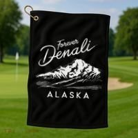 Forever Denali National Park Alaska Golf Towel thumb 1