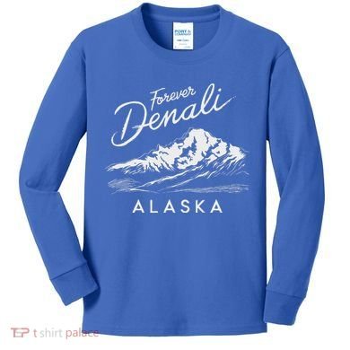 Forever Denali National Park Alaska Kids Long Sleeve Shirt