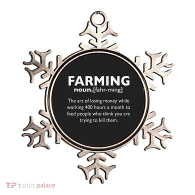 Farming Definition Noun Gift Funny Farmer Ornament