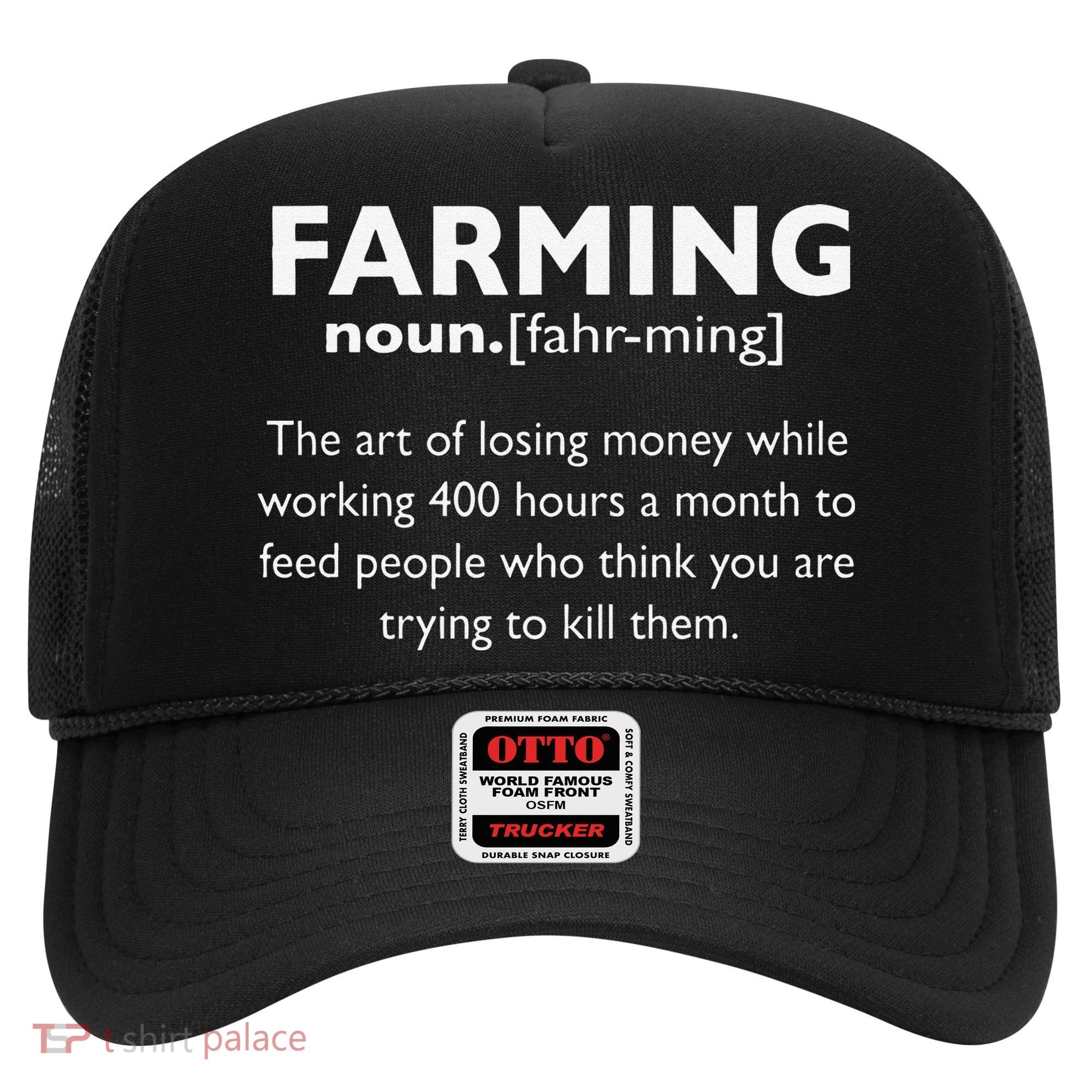 Farming Definition Noun Gift Funny Farmer Hat