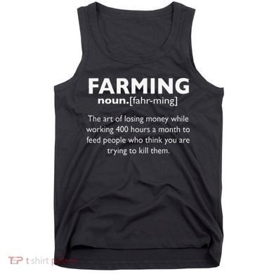 Farming Definition Noun Gift Funny Farmer Tank Top
