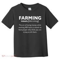 Farming Definition Noun Gift Funny Farmer Toddler T-Shirt thumb 0