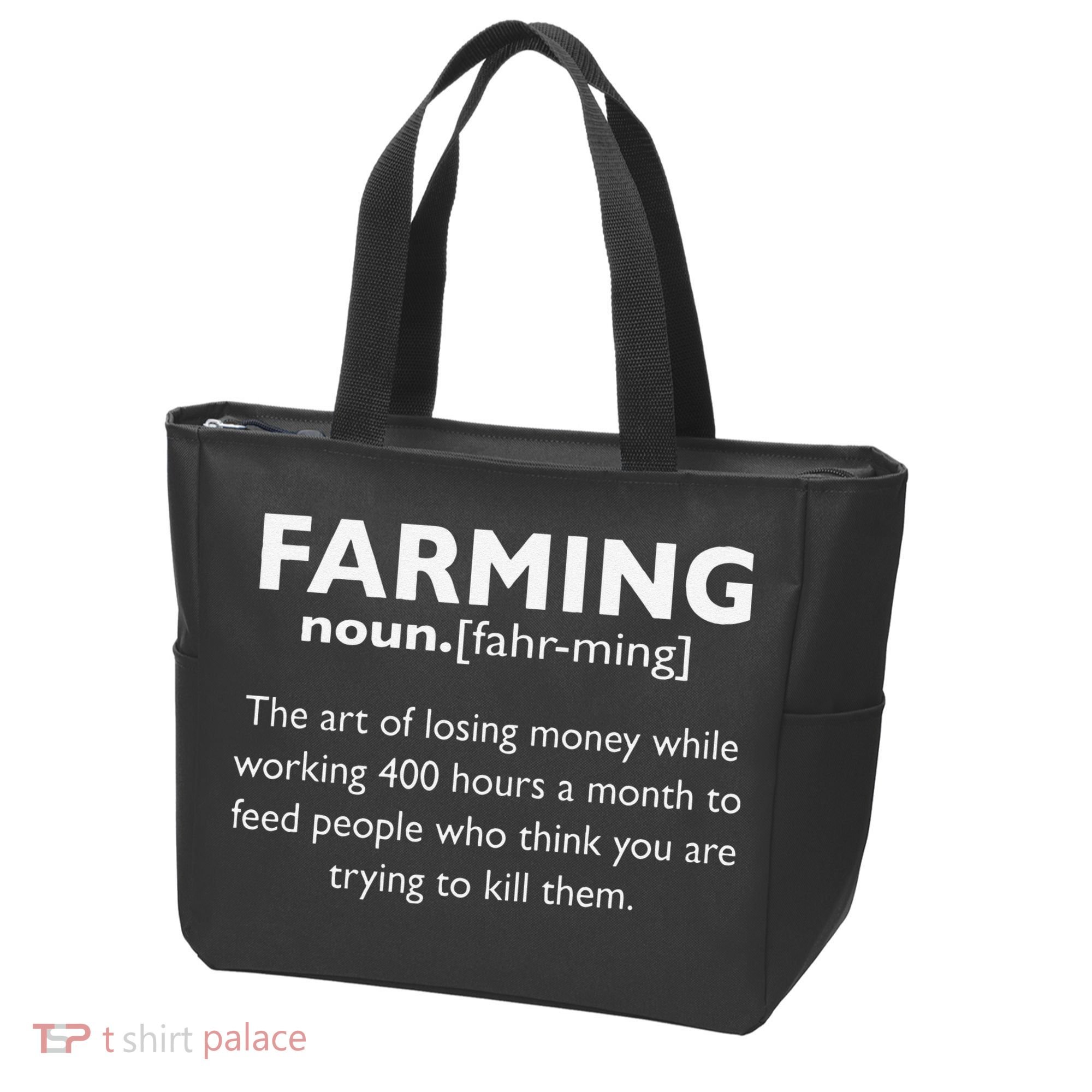 Farming Definition Noun Gift Funny Farmer Tote Bag