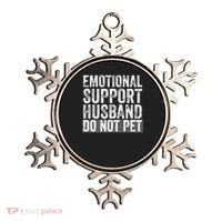 Funny Do Not Pet Emotional Support Husband Ornament thumb 0