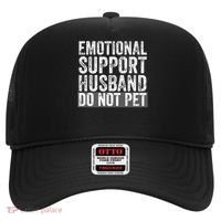 Funny Do Not Pet Emotional Support Husband Hat thumb 0