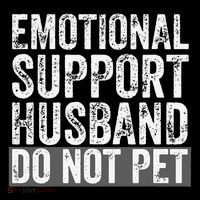 Funny Do Not Pet Emotional Support Husband Tank Top thumb 6