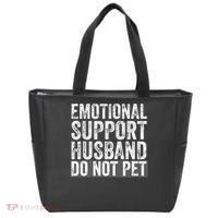 Funny Do Not Pet Emotional Support Husband Tote Bag thumb 0