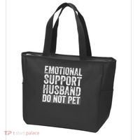 Funny Do Not Pet Emotional Support Husband Tote Bag thumb 3