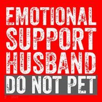 Funny Do Not Pet Emotional Support Husband Santa Hat thumb 1