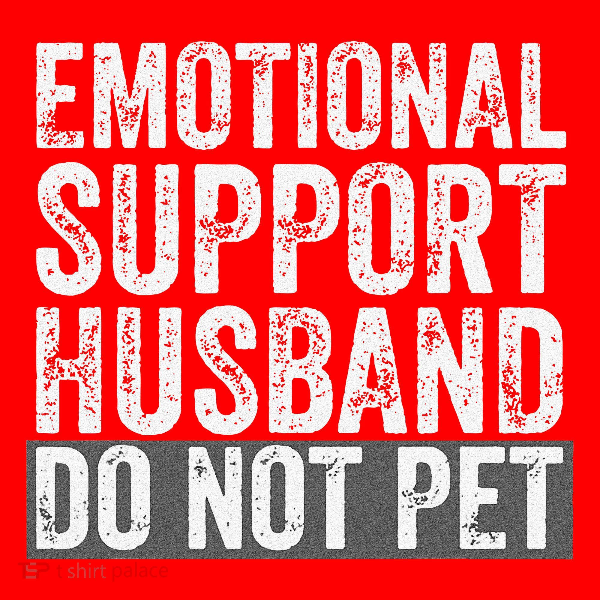 Funny Do Not Pet Emotional Support Husband Santa Hat
