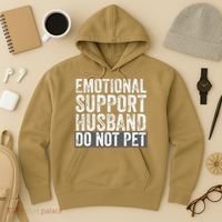 Funny Do Not Pet Emotional Support Husband Hoodie thumb 3