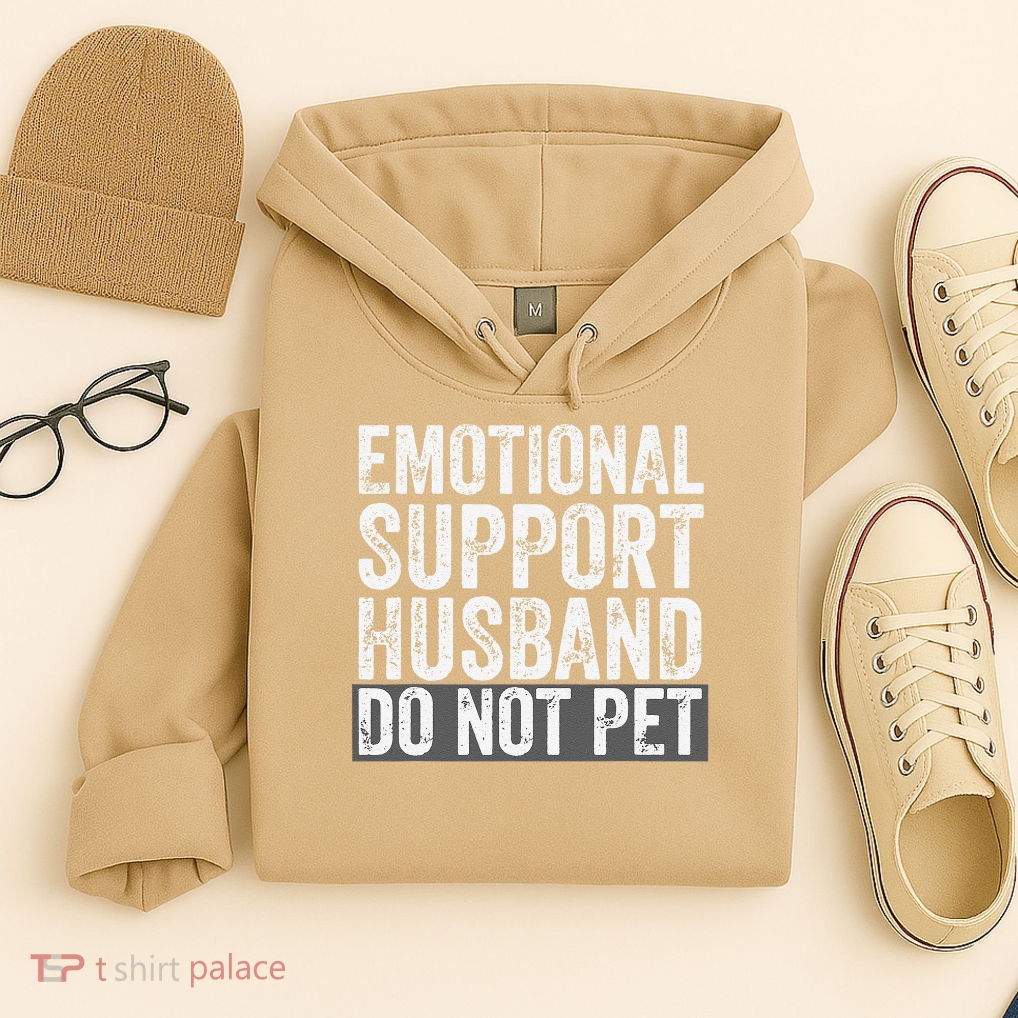 Funny Do Not Pet Emotional Support Husband Hoodie